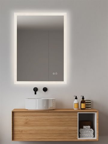 SUNRISE-2 spejl med LED lys, antidug og lysstyring - 60x80 cm